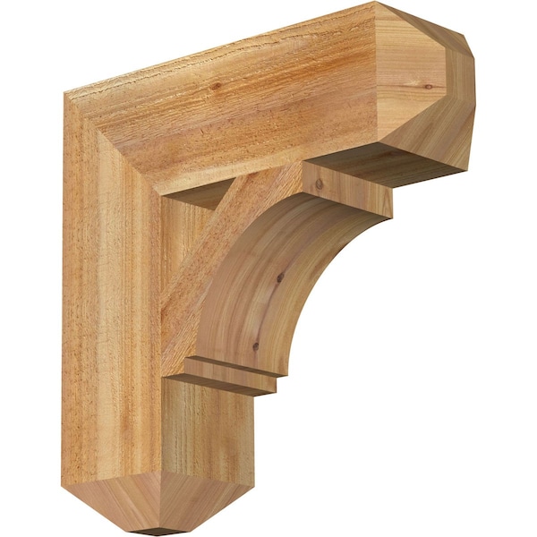 Ekena Millwork Imperial Craftsman Rough Sawn Bracket, Western Red Cedar, 6"W x 20"D x 20"H BKT06X20X20IMP04RWR - main
